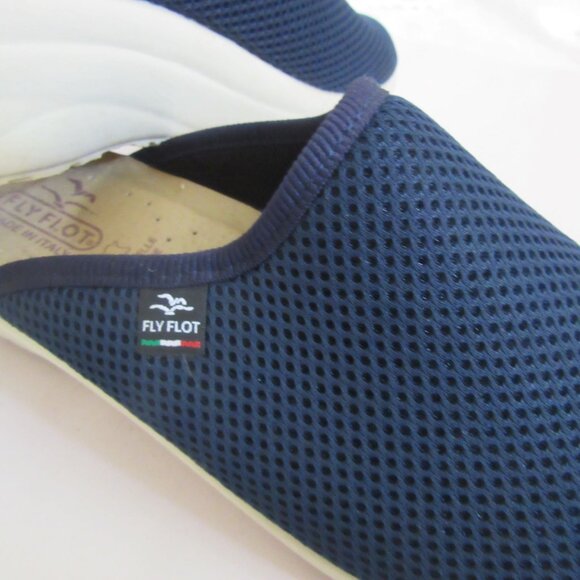 Fly Flot Navy Blue Mesh Clogs Mules Anti Shock Anatomic Shoes Sz 41 or 10 1/2 US - Picture 4 of 5